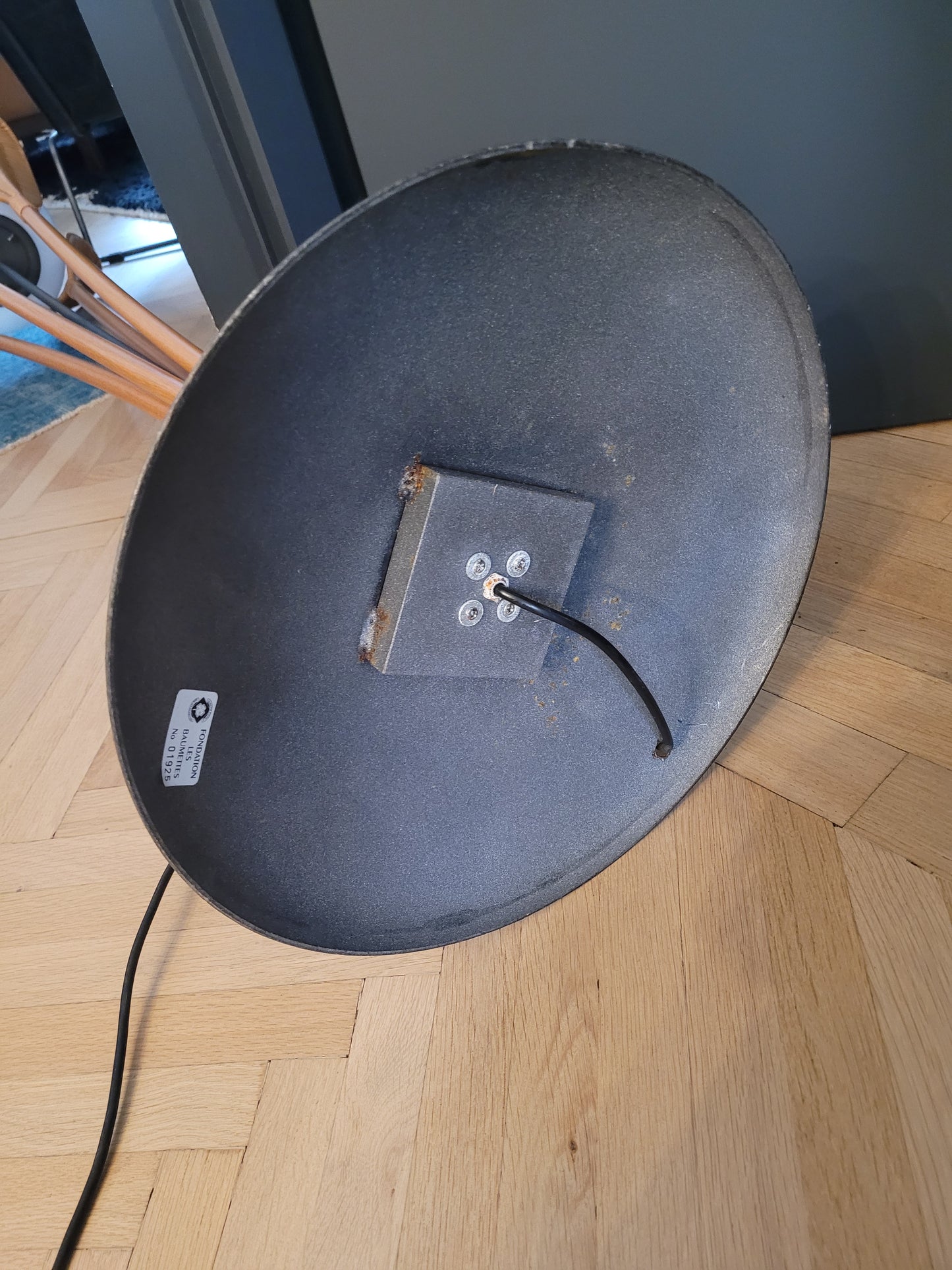 Lampadaire palmier vintage en rotin - Ref 581