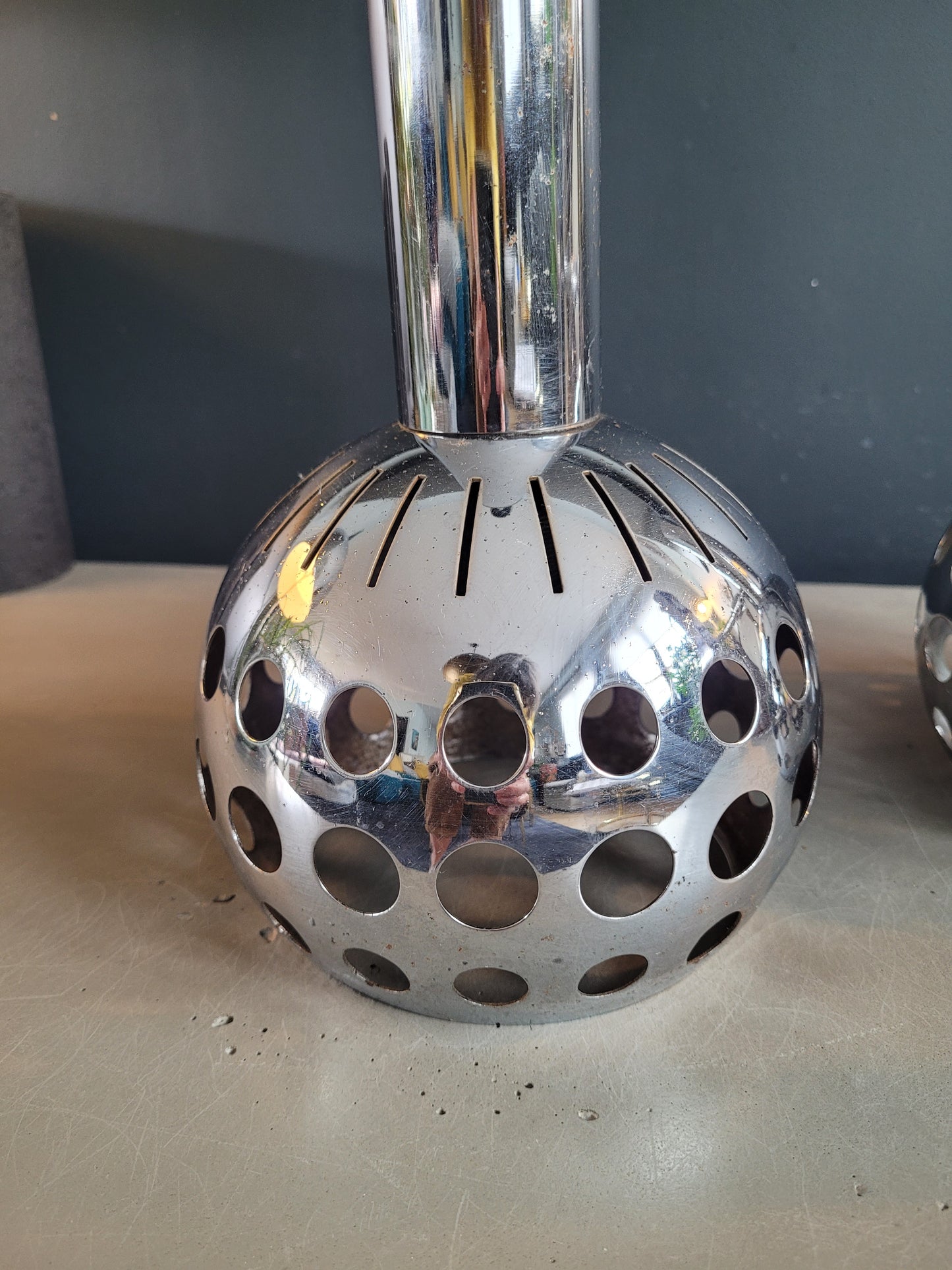 Ensemble applique + suspension vintages chromées - Ref 650