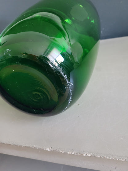 Grand vase en verre vert - Ref 1046