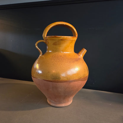 Jarre ancienne en terre cuite émaillée - Ref 1421