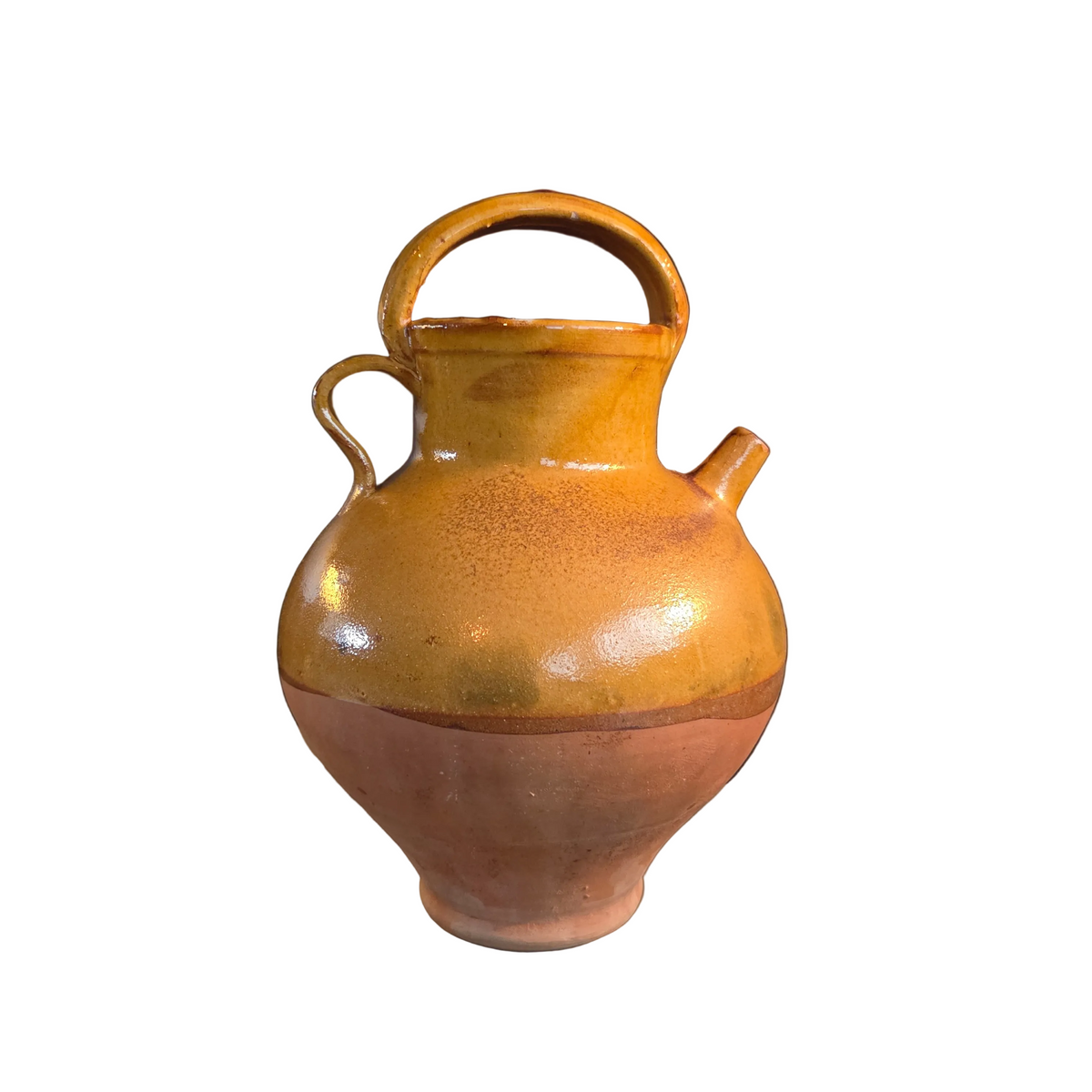 Jarre ancienne en terre cuite émaillée - Ref 1421