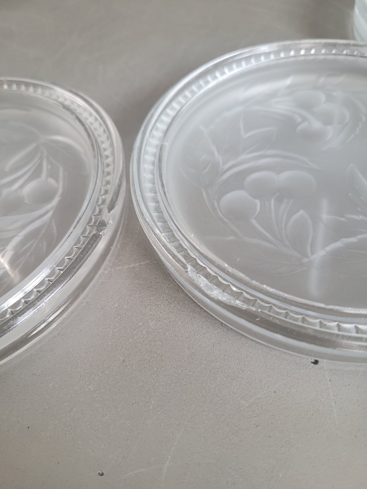 Lot de 5 dessous de bouteilles en verre - Ref 393