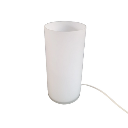 Lampe à poser contemporaine en verre dépoli blanc - Ref 750