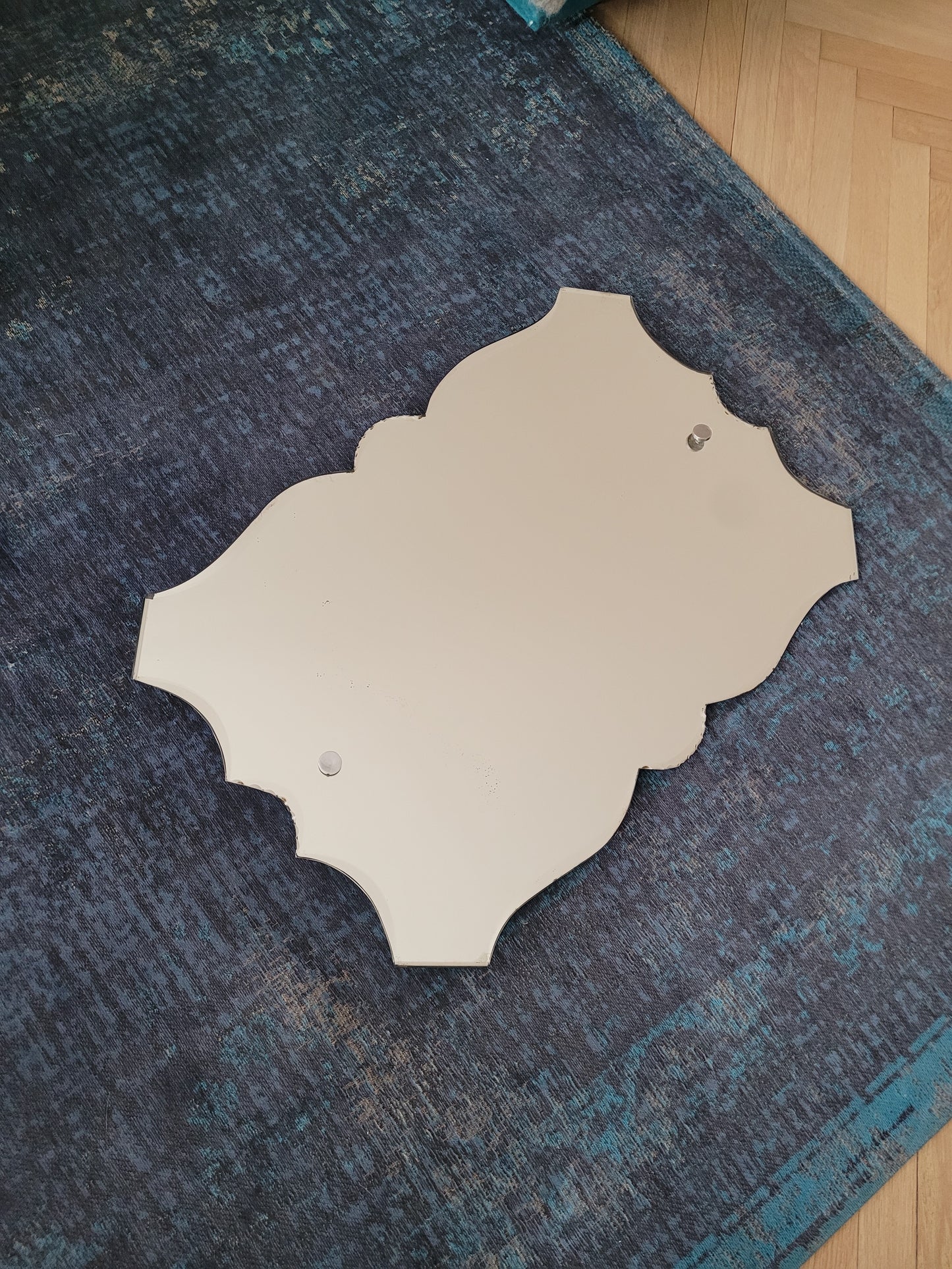 Miroir biseauté ancien à suspendre - Ref 1011