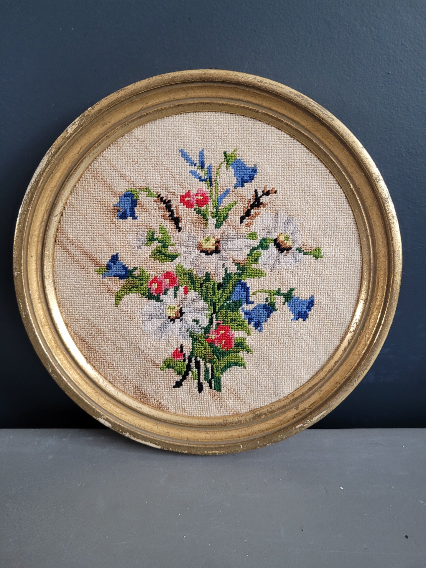 Tableau broderie encadrée ancienne - Ref 831