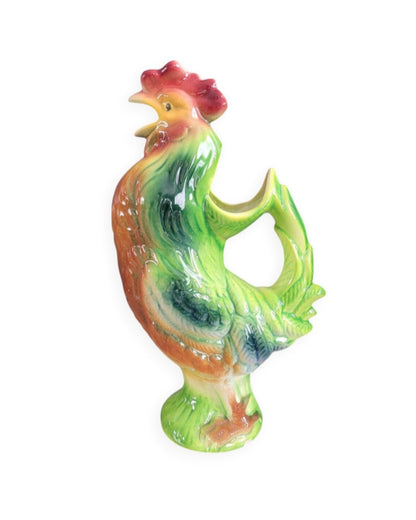 Carafe barbotine coq St Clément- Pichet Saint-Clement- Ref 521