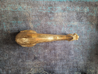 Tête de paon mural doré 85cm - Ref 610