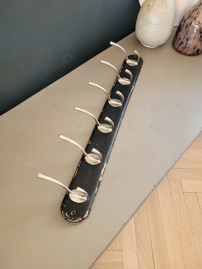 Porte-manteaux mural ancien 6 patères- Ref 728