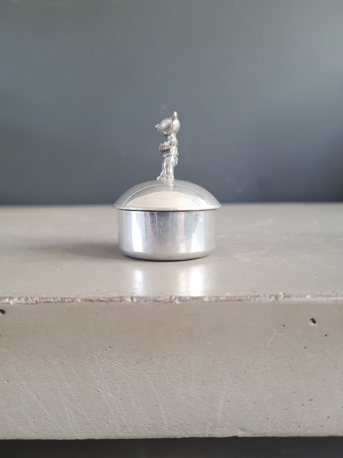 Boîte à dents ancienne en étain- Étains du Manoir - Ref 898