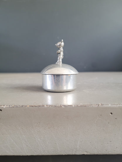 Boîte à dents ancienne en étain- Étains du Manoir - Ref 898