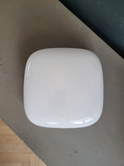 Plafonnier ou applique carré en verre blanc - Ref 918