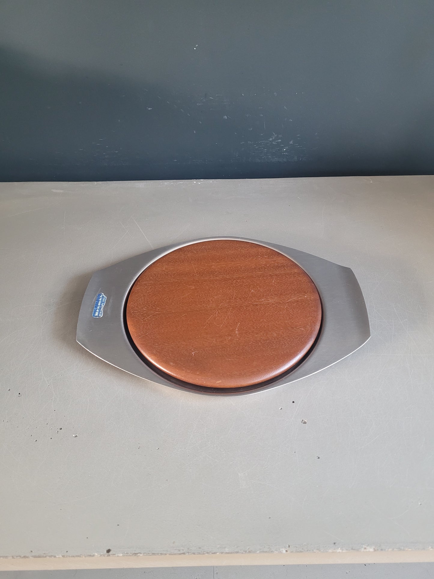 Plateau à fromage Bramah en Inox et teck - Ref 779