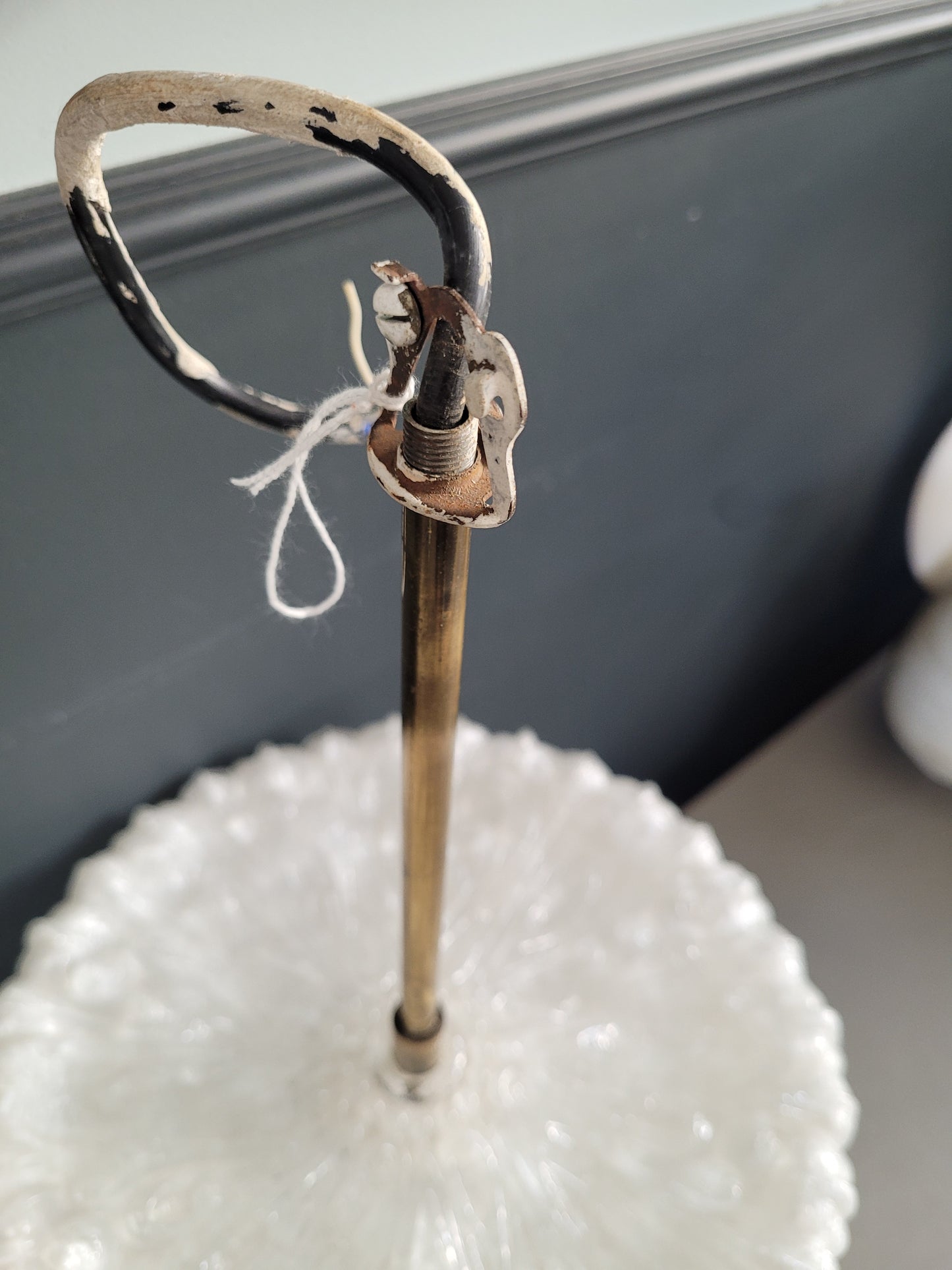 Suspension en verre moulé 50's - Ref 571