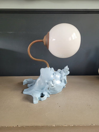 Applique sculpturale vintage globe opaline - Ref 860
