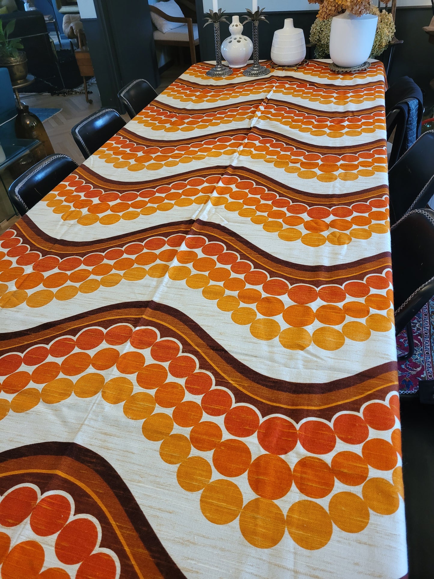 Nappe vintage / tissu 247x120cm - Ref 628