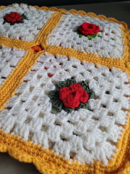 Housse de coussin en crochet 35x35 - Ref 769