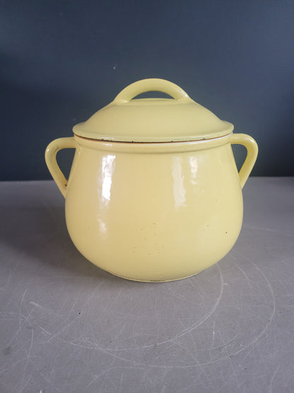 Marmite en fonte émaillée jaune DRU Holland - Ref 842