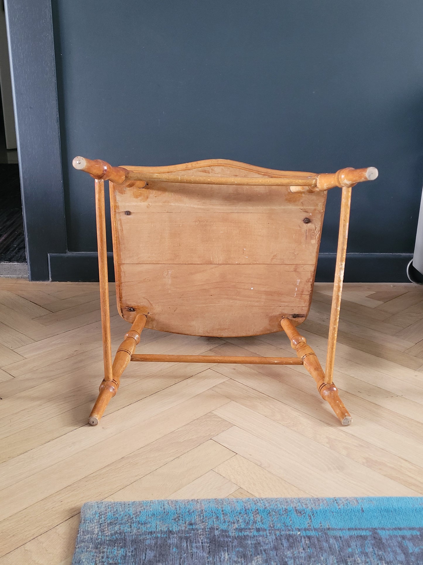 Chaise fauteuil enfant ancienne en bois - 1915 - Weber Geneve - Ref 993
