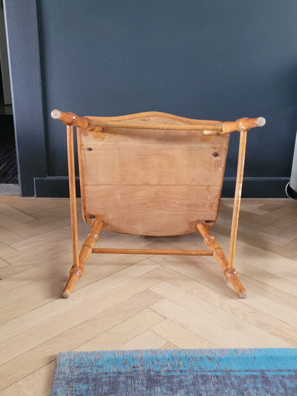 Chaise fauteuil enfant ancienne en bois - 1915 - Weber Geneve - Ref 993