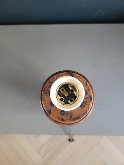 Pied de lampe en bois tourné - Ref 1028