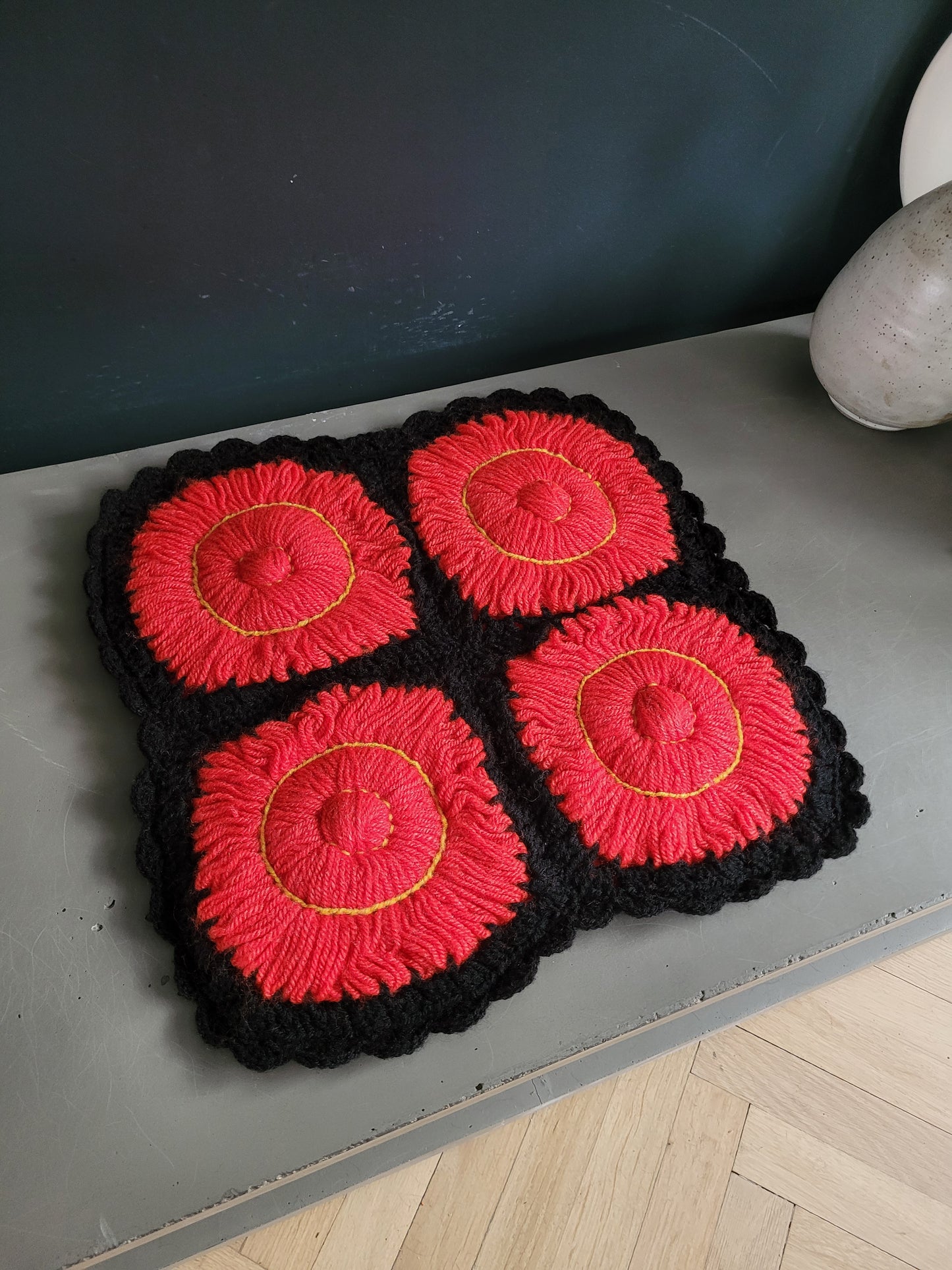 Housse de coussin en crochet 35x35 - Ref 771