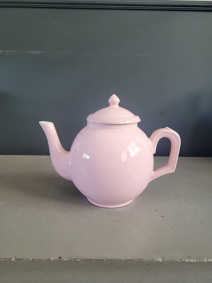 Théière ancienne rose en porcelaine avec filtre - 1,5L - Ref 886