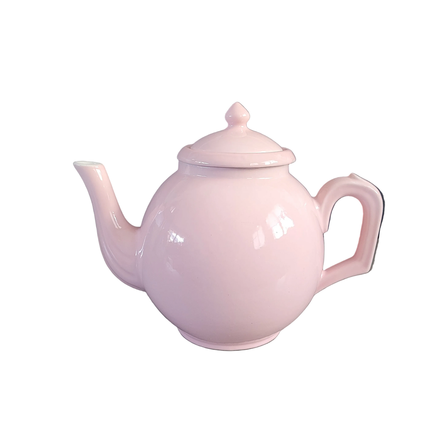Théière ancienne rose en porcelaine avec filtre - 1,5L - Ref 886