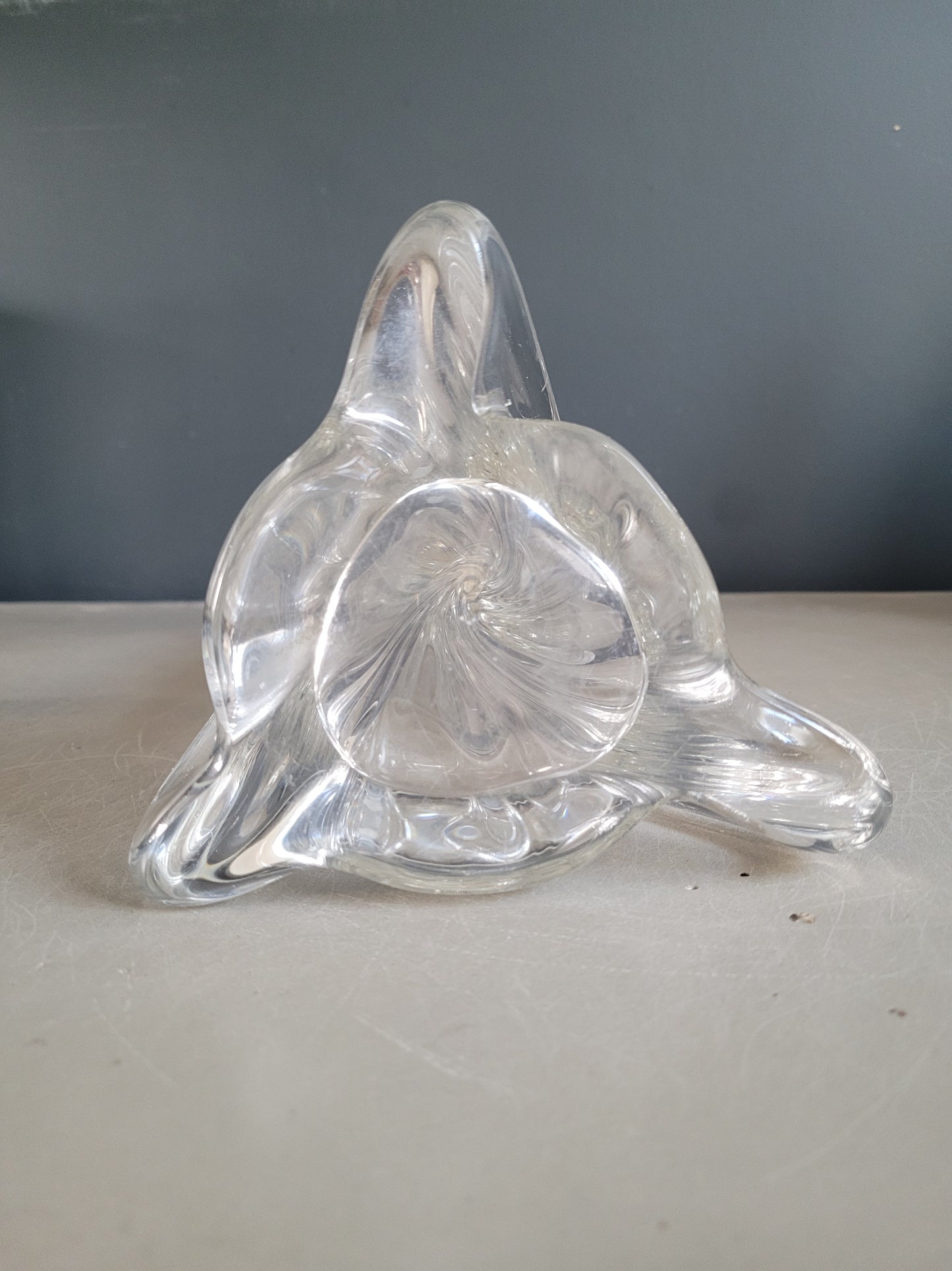 Pied de lampe ancien en cristal- Ref 301