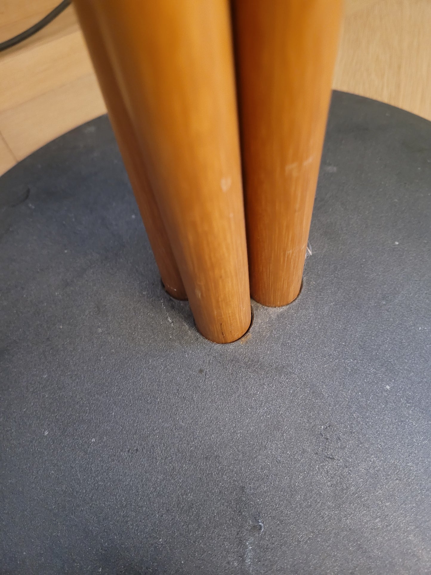 Lampadaire palmier vintage en rotin - Ref 581