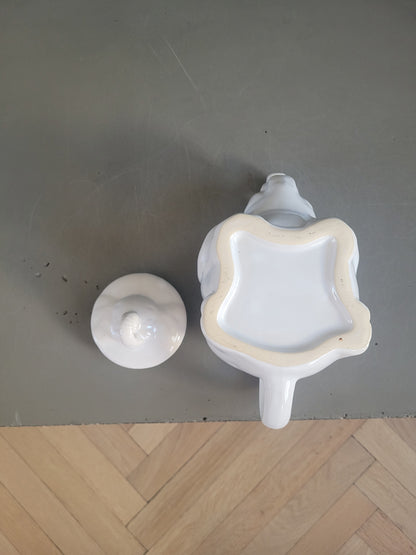 Théière éléphant en porcelaine blanche - Ref 661