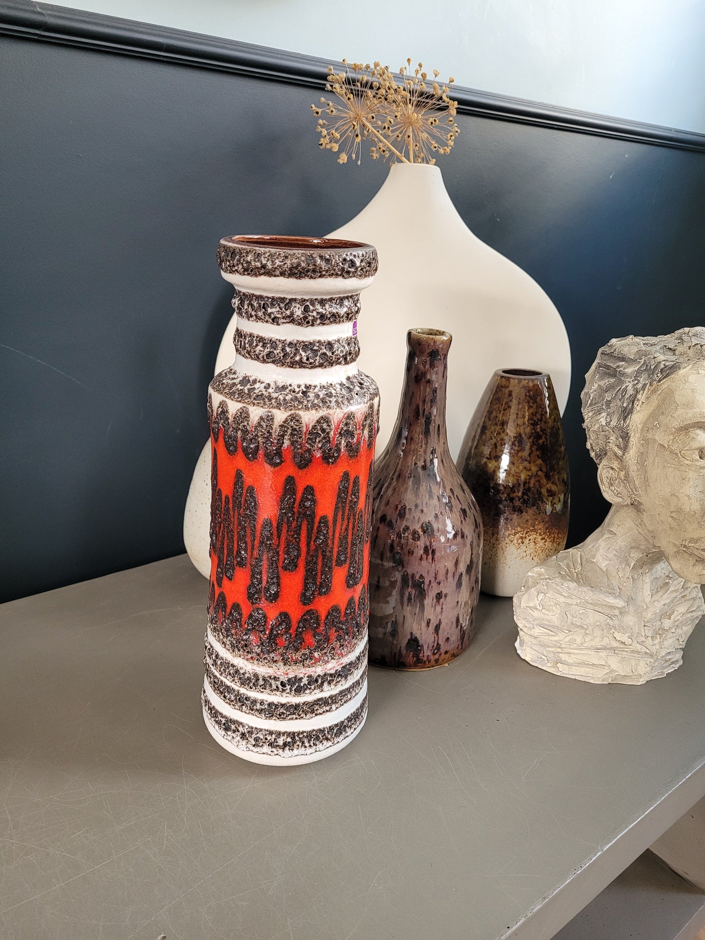 Vase fat lava West Germany Scheurich - Ref 590