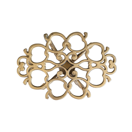 Dessous de plat chauffe-plat en laiton massif- Ref 653