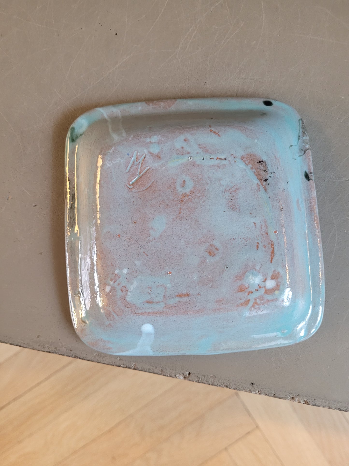 Vide-poche ancien en céramique signé MY - Ref 163