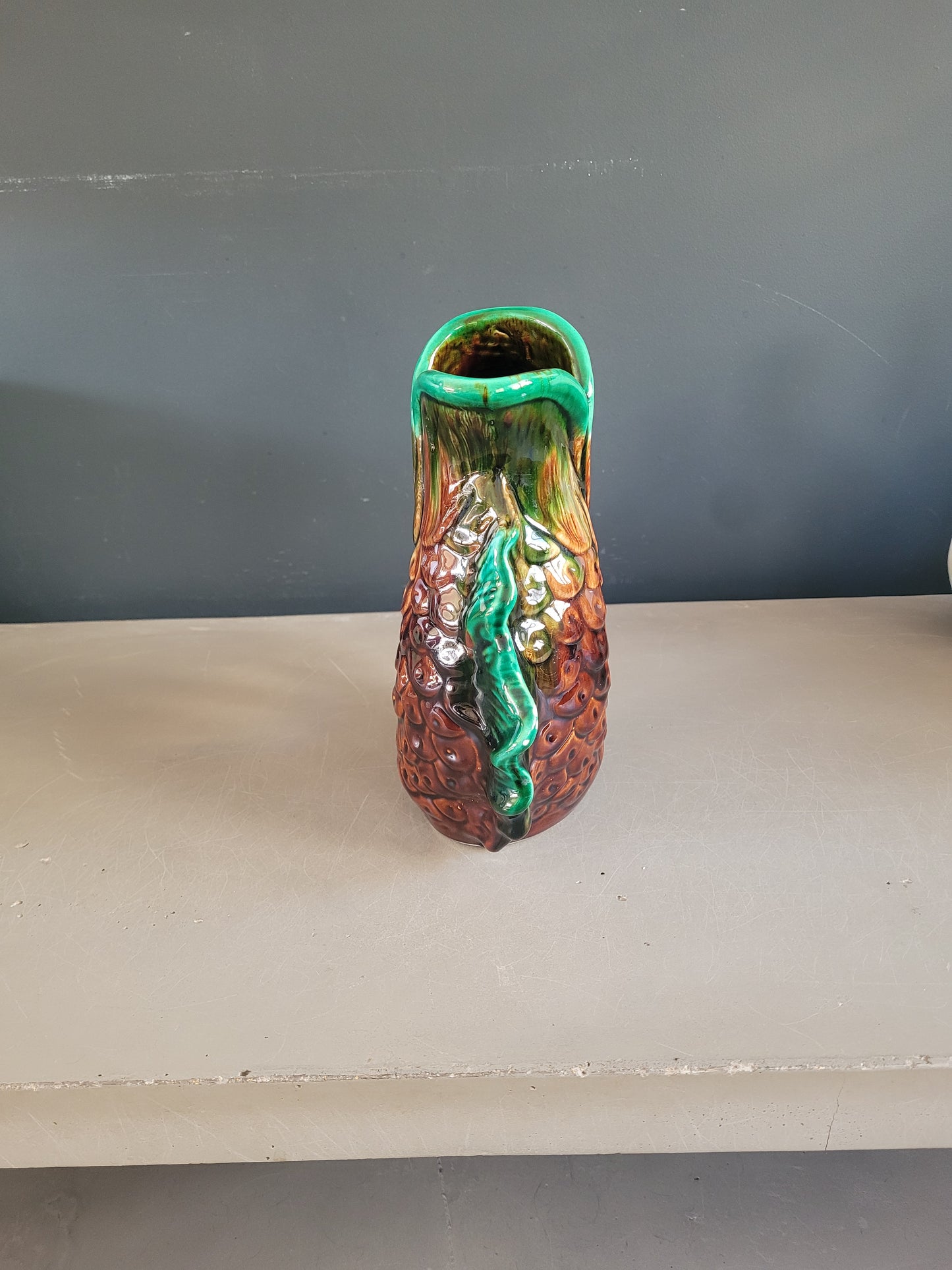 Pichet poisson ancien en céramique- Ref 776