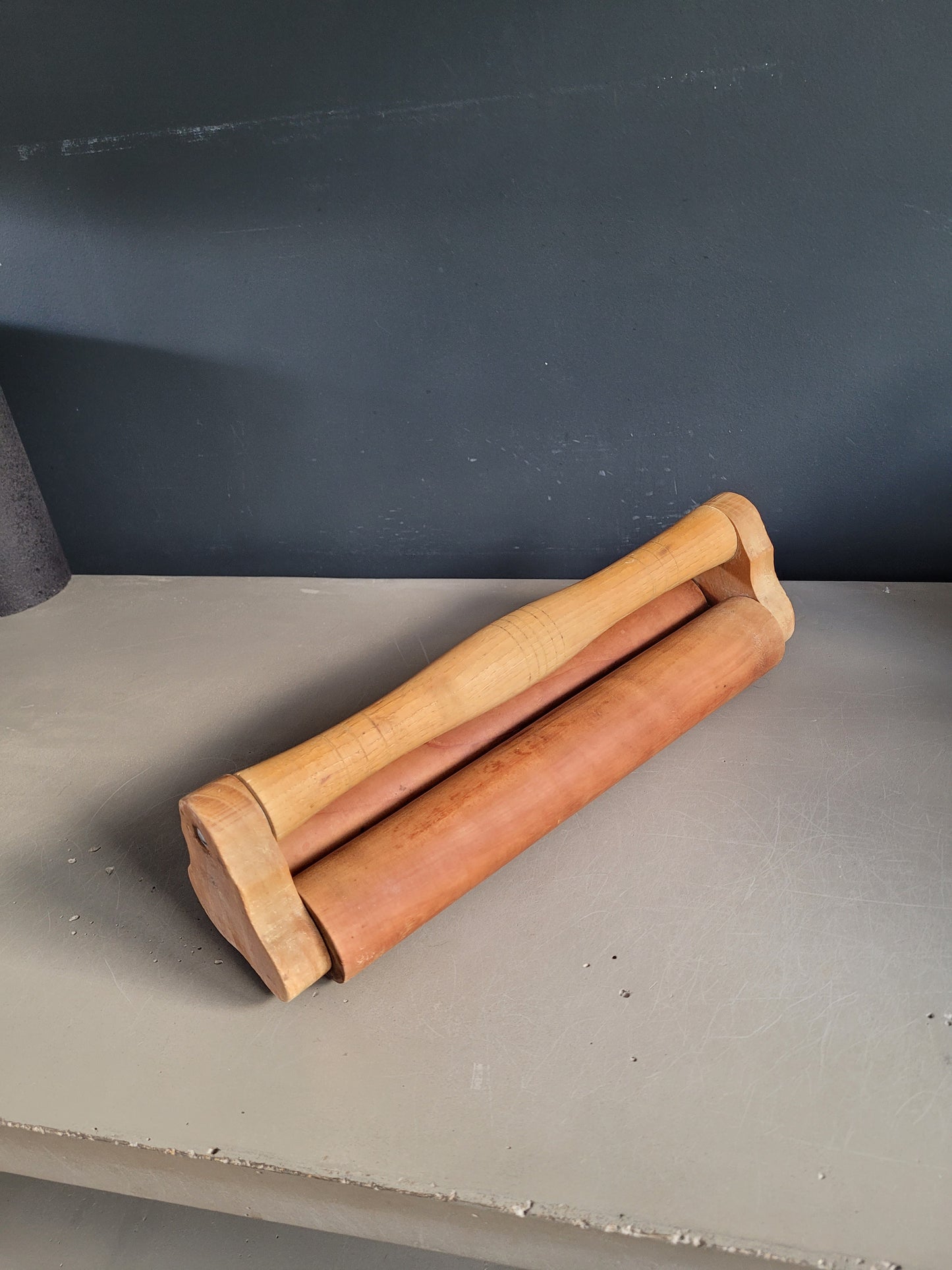 Double rouleau à patisserie ancien - Laminoir - Ref 40