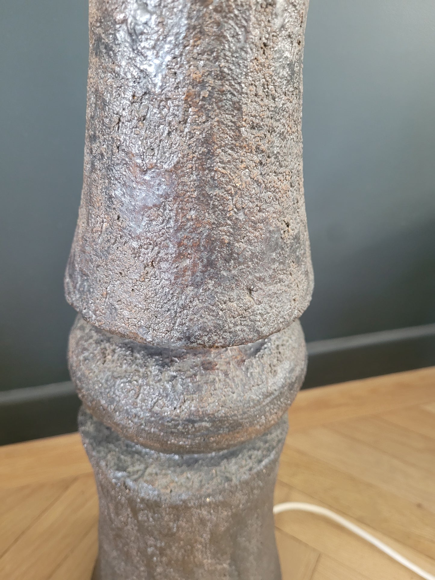 Pied de lampe vintage en béton  - pièce unique - Ref 498