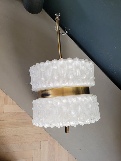 Suspension en verre moulé 50's - Ref 571