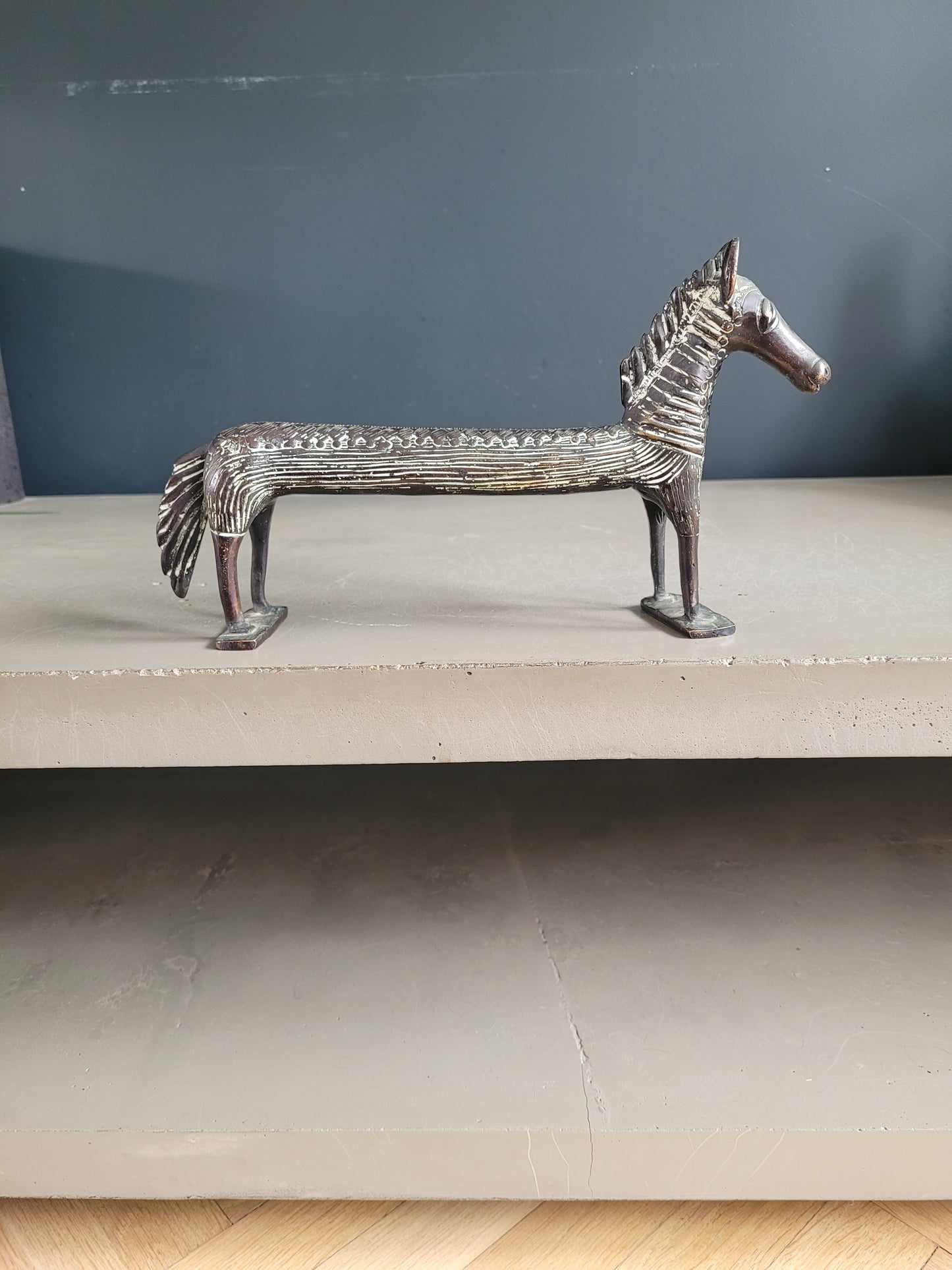 Statuette cheval en bronze - Ref 368