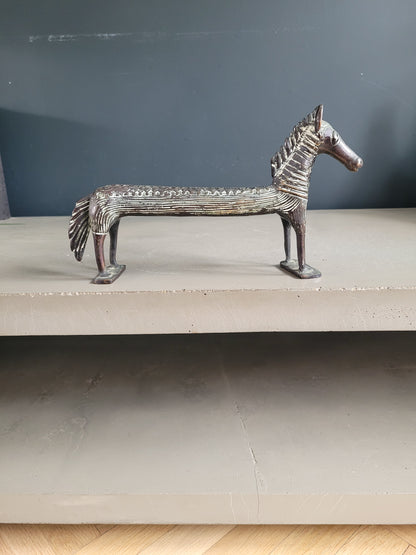 Statuette cheval en bronze - Ref 368