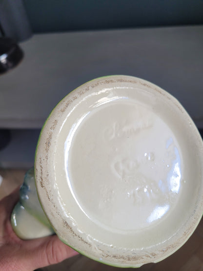 Carafe barbotine coq St Clément- Pichet Saint-Clement- Ref 521