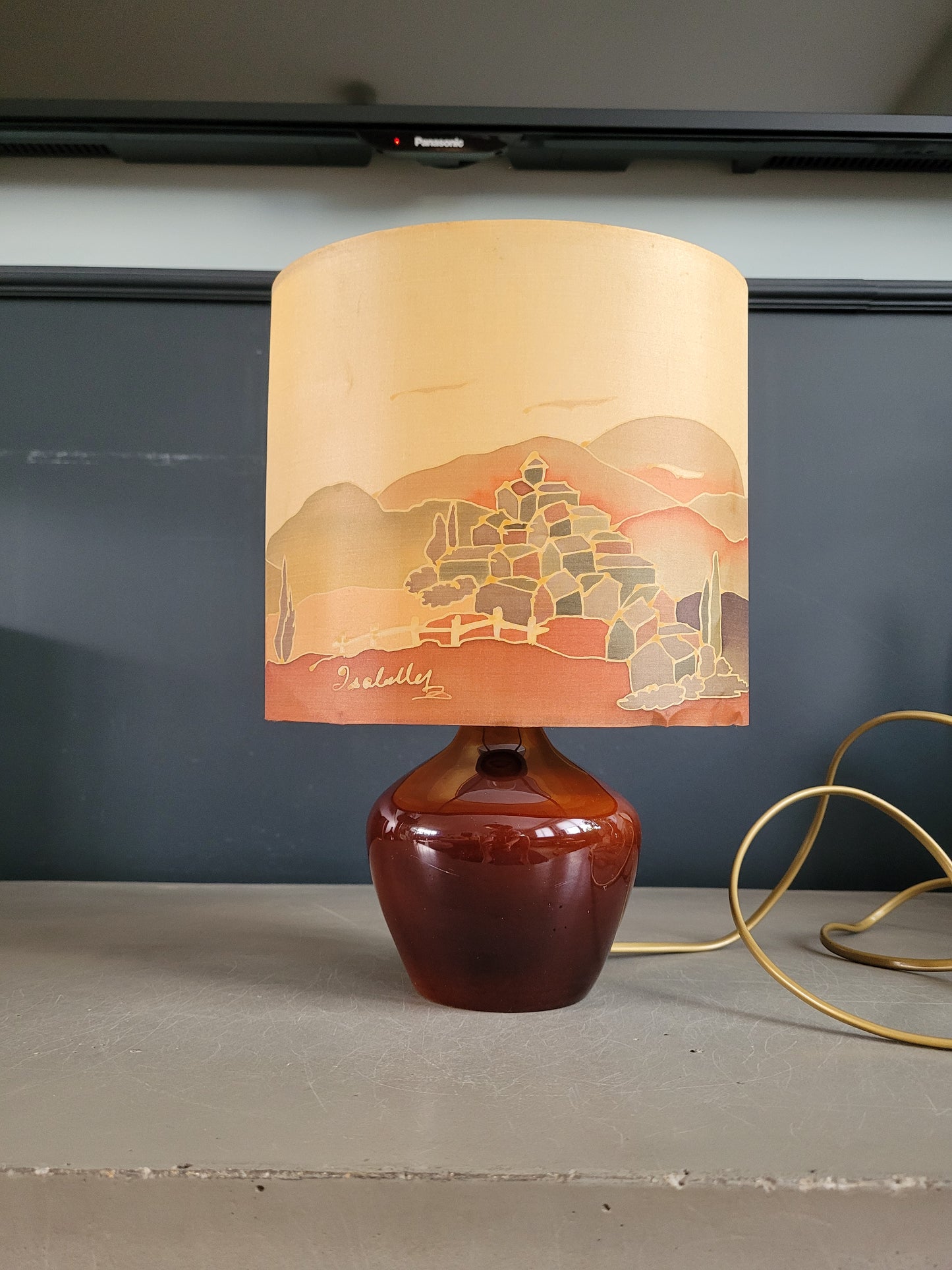 Lampe de table céramique et soie - Ref 500