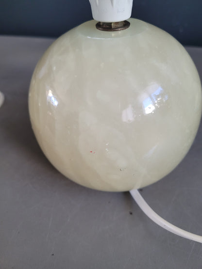 Paire de pieds de lampes boules en albâtre- Ref 639