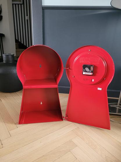 Horloge Ikea vintage rouge, design Thomas Eriksson - Grand modèle- Ref 373