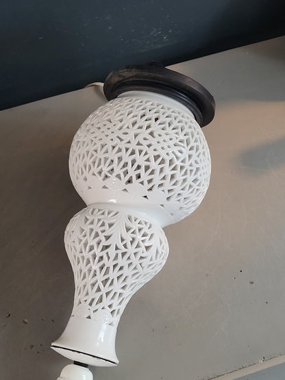 Pied de lampe en céramique ajourée - Ref 980