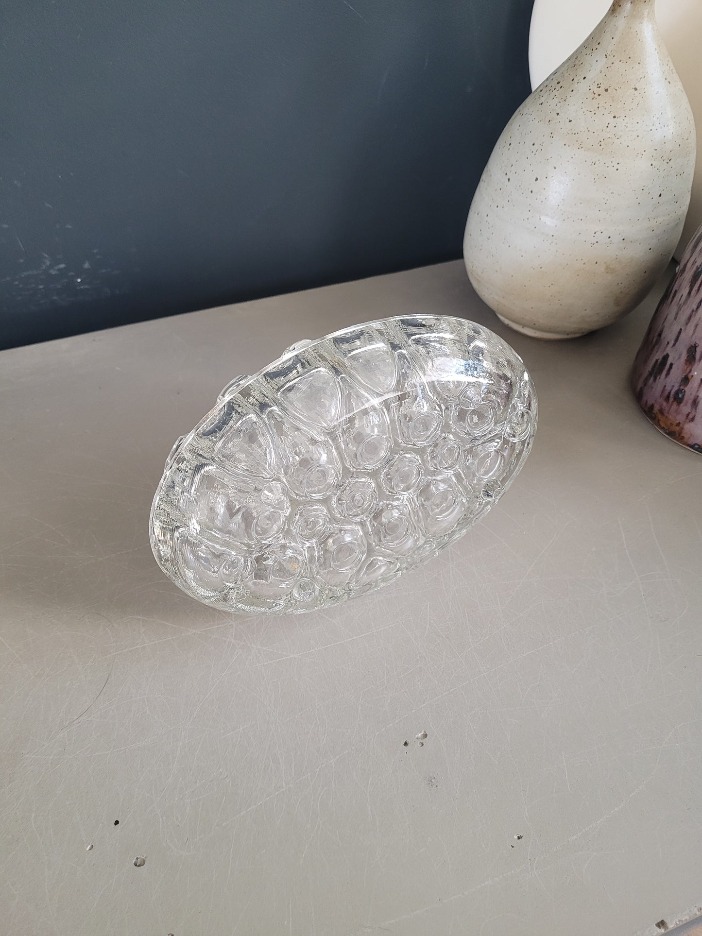 Pique-fleurs en verre moulé grand modèle- Ref 597