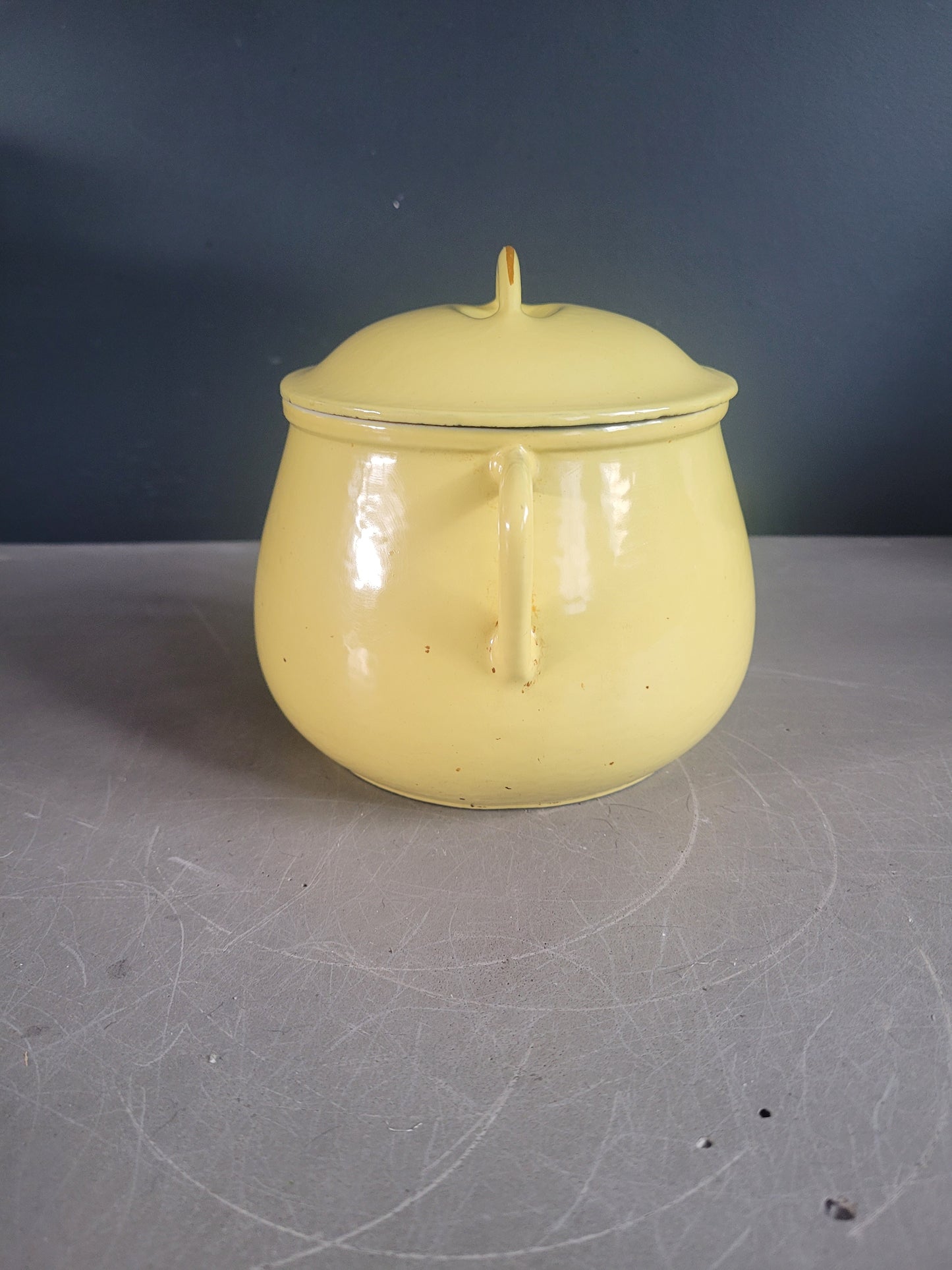 Marmite en fonte émaillée jaune DRU Holland - Ref 842