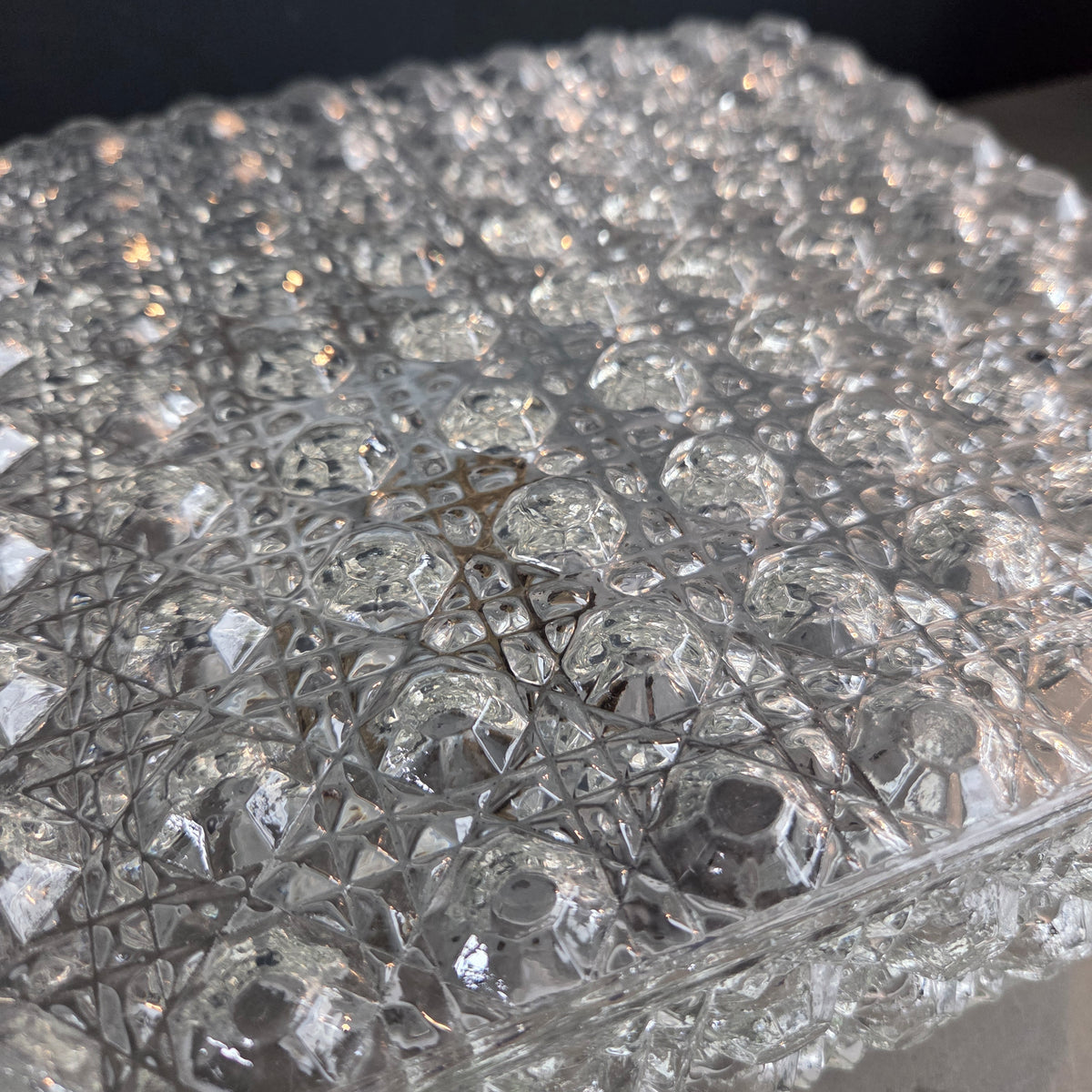 Plafonnier ou applique en verre moulé - Ref 1431
