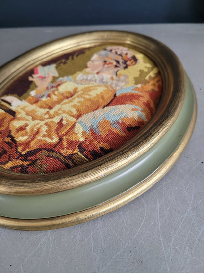 Paire de tableaux Broderies - Ref 1002