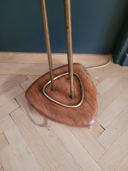 Lampadaire 3 feux années 30 abat-jour colorés- Ref 803