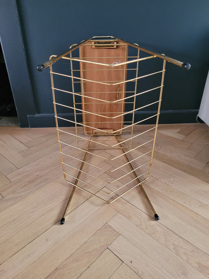 Bout de canapé- porte-revues en fil doré vintage - Ref 826